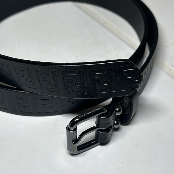 Fendi Black Leather Belt Unworn size 36/90 AUTHENTIC AND BRAND NEW CONDITION - Picture 5 of 10